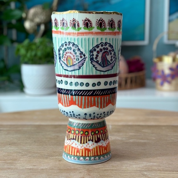 Anthropologie Painted Elza Vase, Large - Picture 2 of 8